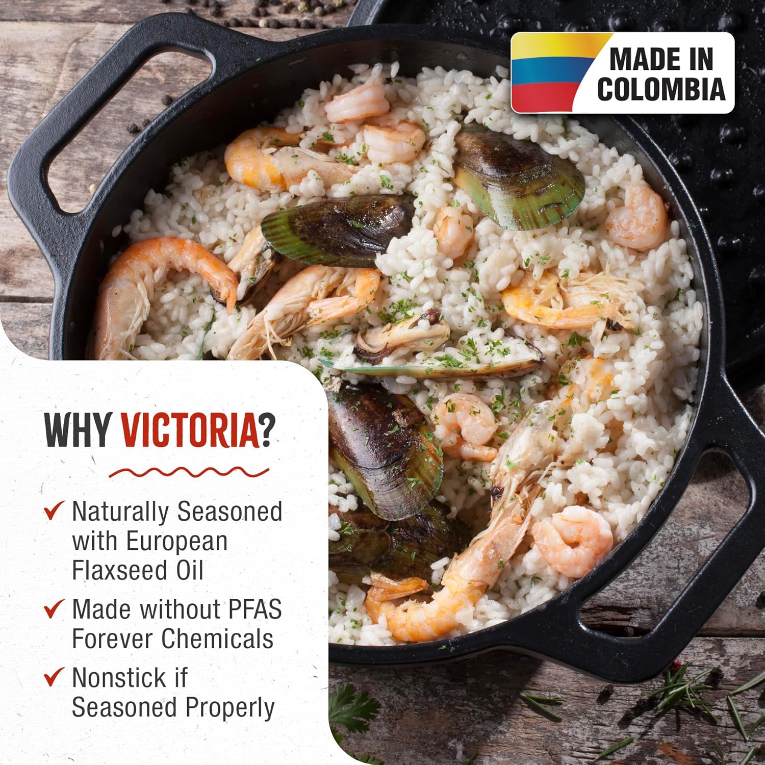 Thumbnail 1 de Victoria Forno Olandese in ghisa stagionata 25 cm, 3,8 L – senza PTFE e PFOA