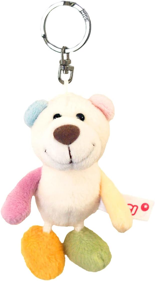 Detalle de NICI(ニキ)3090378 レインボーベア キーリング 10cm ポリエステル製・マルチカラー