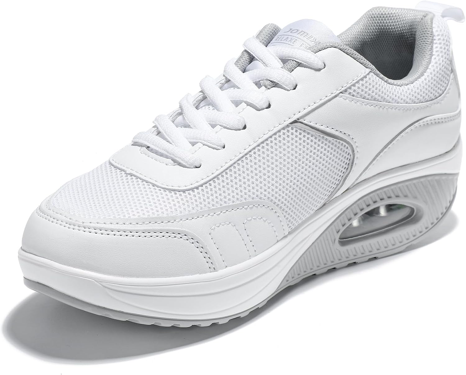 Detalle de JOMIX SD9133 damessneakers met kantelhak, ademend mesh en antislipzool