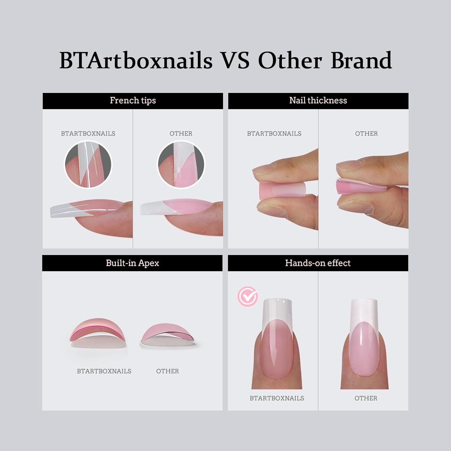 Thumbnail 4 de BTArtboxnails Short Square French Tips