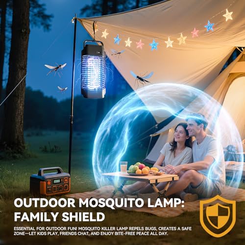 Detalle 2 de Lampe Anti Moustique AccEncyc 4200V – Tueur d'insectes électrique Haute Puissance, IPX4