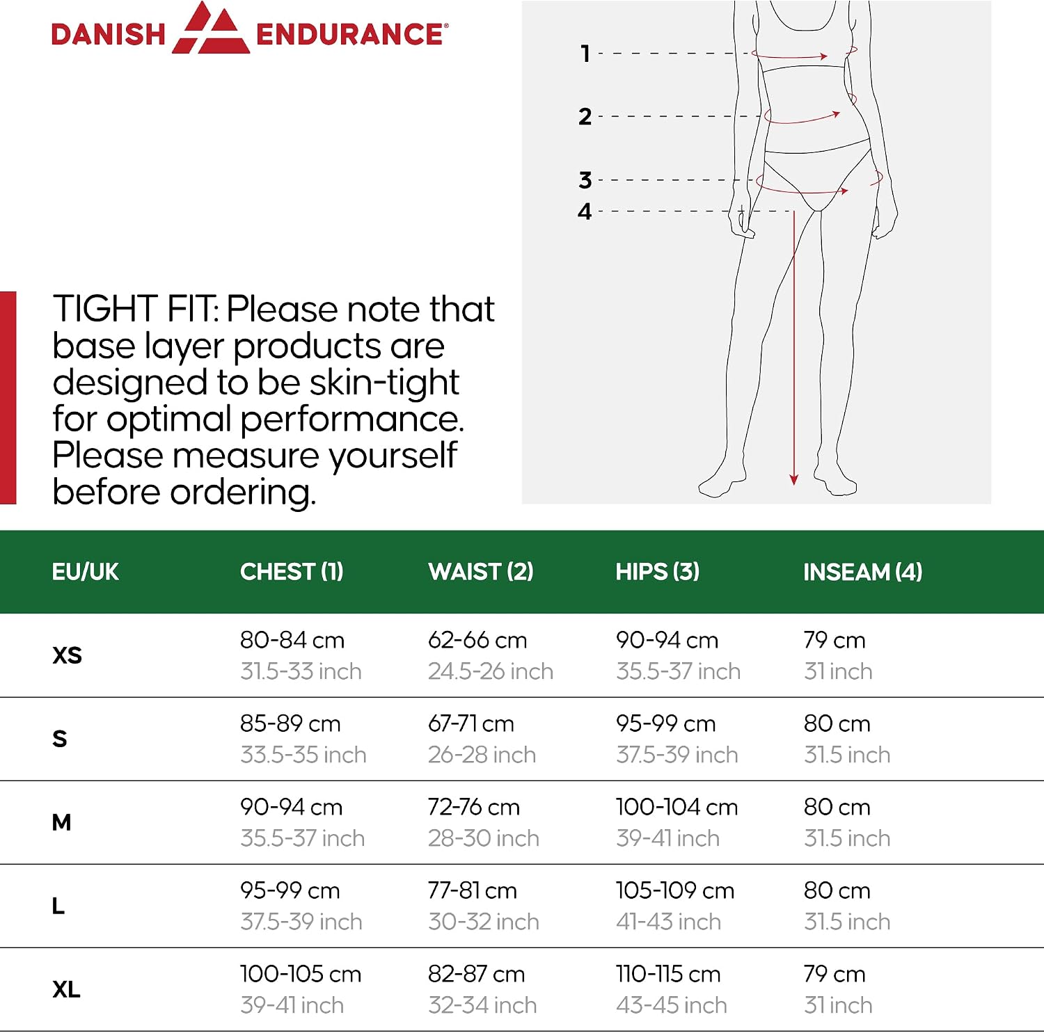 Thumbnail 5 de DANISH ENDURANCE Merino Wool Base Layer Set 180g