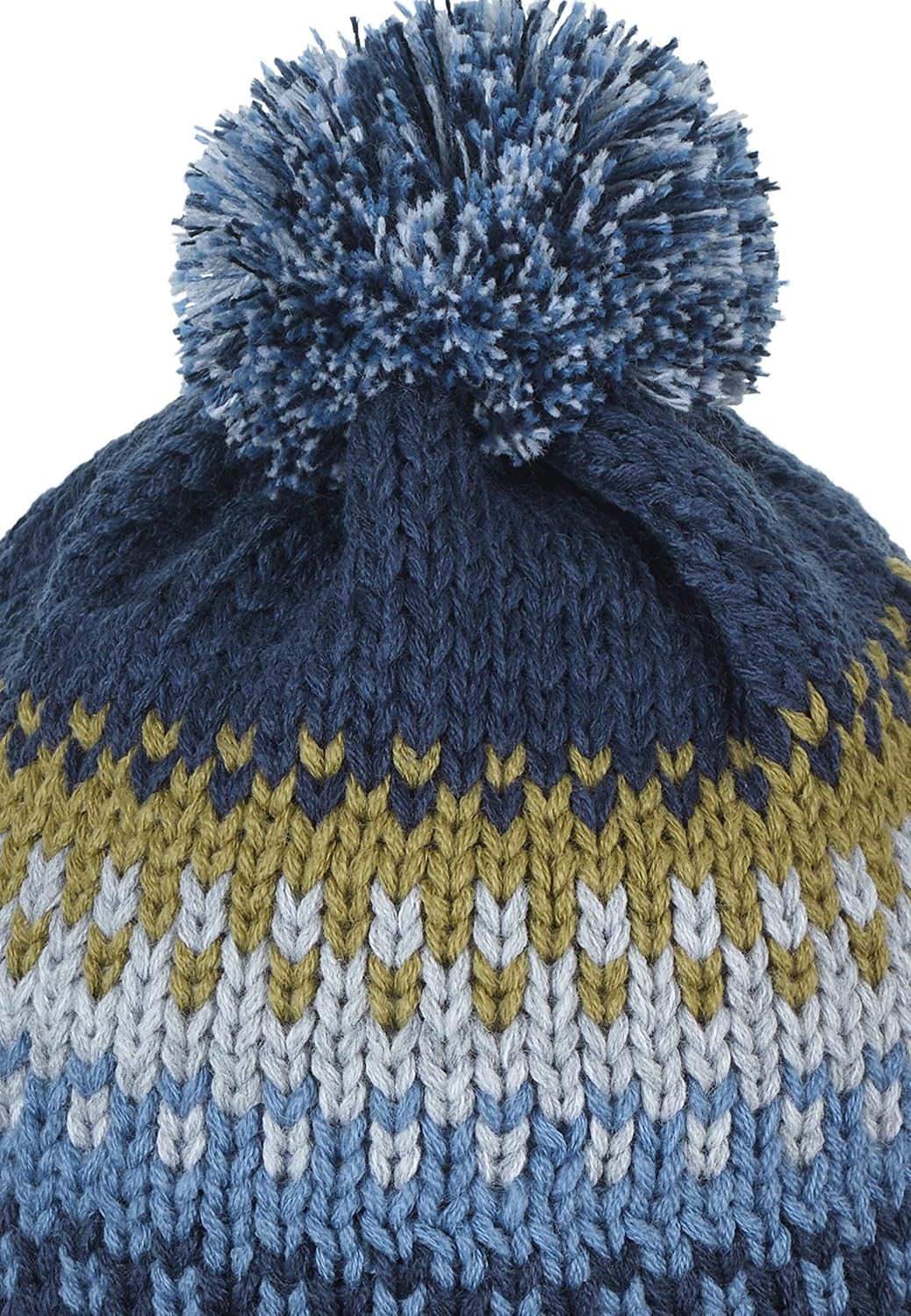 Detalle de Sterntaler Baby Jungen Bommelstrickmütze mit Farbverlauf – wärmende Mütze mit Fleecefutter