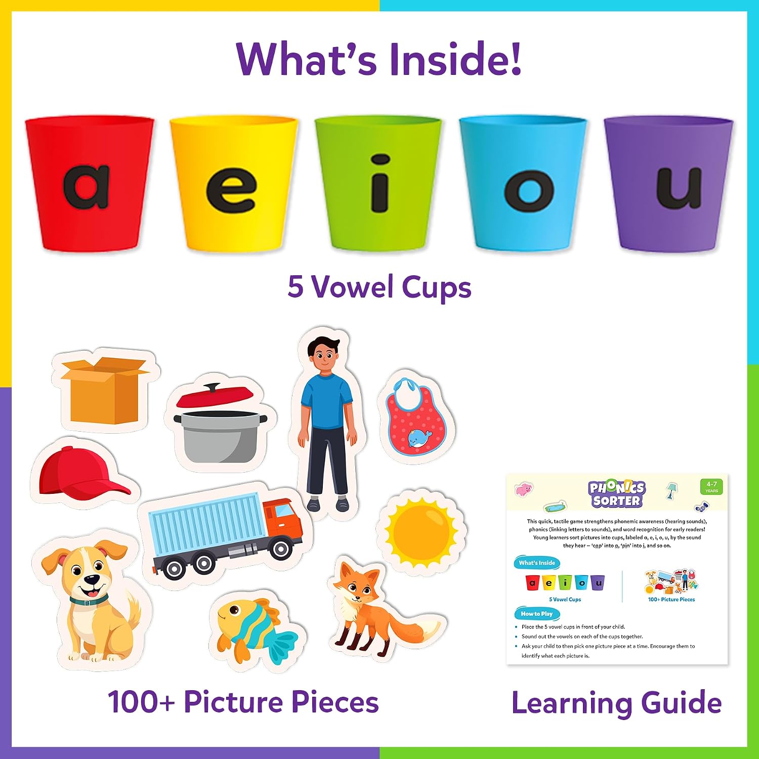 Detalle 2 de Skillmatics Phonics Sorting Toy with 100+ Picture Pieces