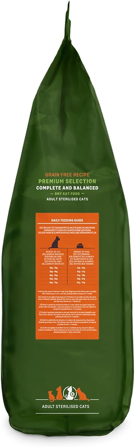 Detalle de By Amazon Grainfree Recipe Dry Cat Food (Sterilised/Light) con Pollo Fresco - 3kg