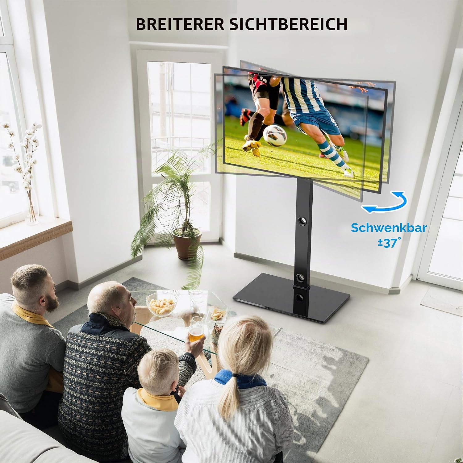 Detalle 2 de BONTEC TV Ständer 30–70 Zoll höhenverstellbar