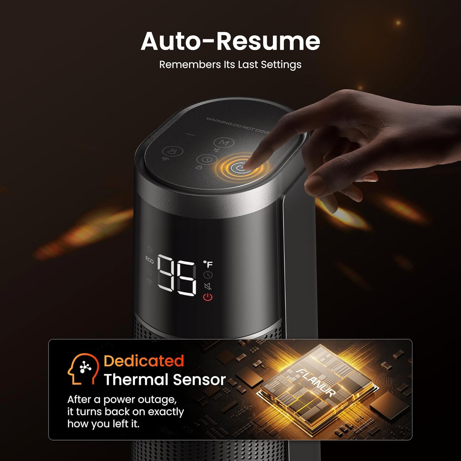 Thumbnail 6 de FLANUR 1500W Space Heater with Wi‑Fi thermostat 🔥