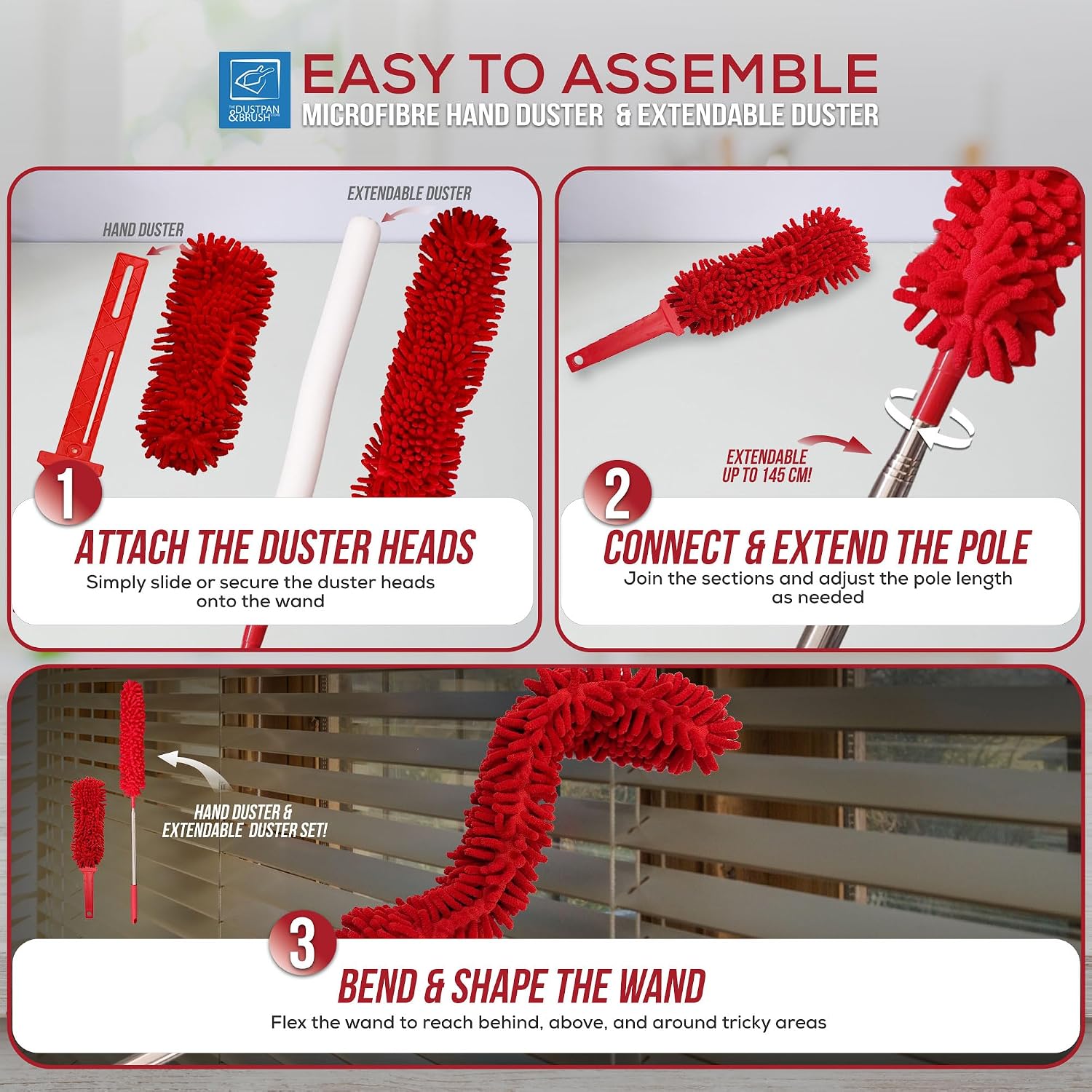 Thumbnail 5 de TDBS Microfibre Feather Duster Extendable