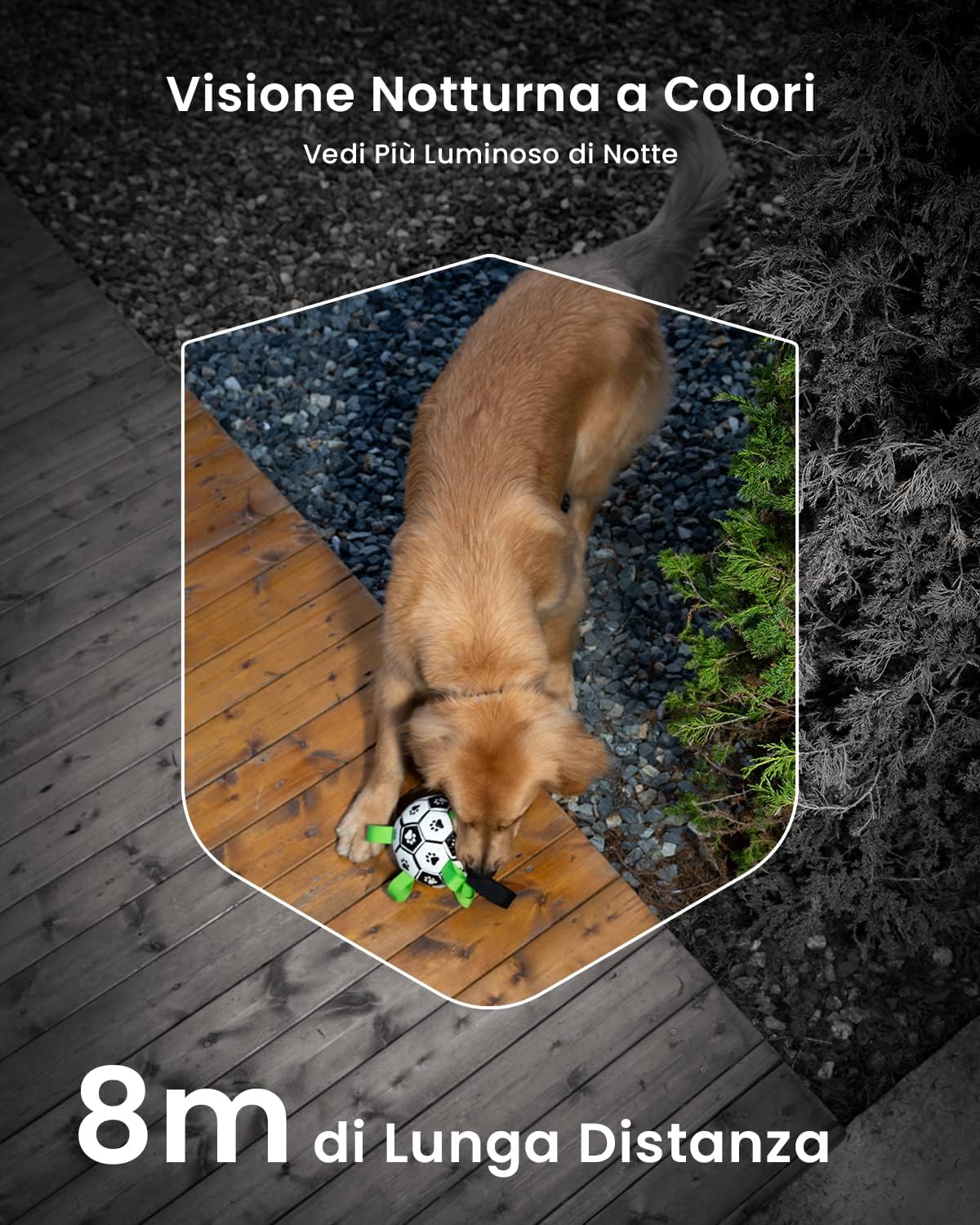 Thumbnail 3 de ieGeek 2K/3MP Telecamera WiFi esterna a batteria con faro integrato, PIR e audio bidirezionale