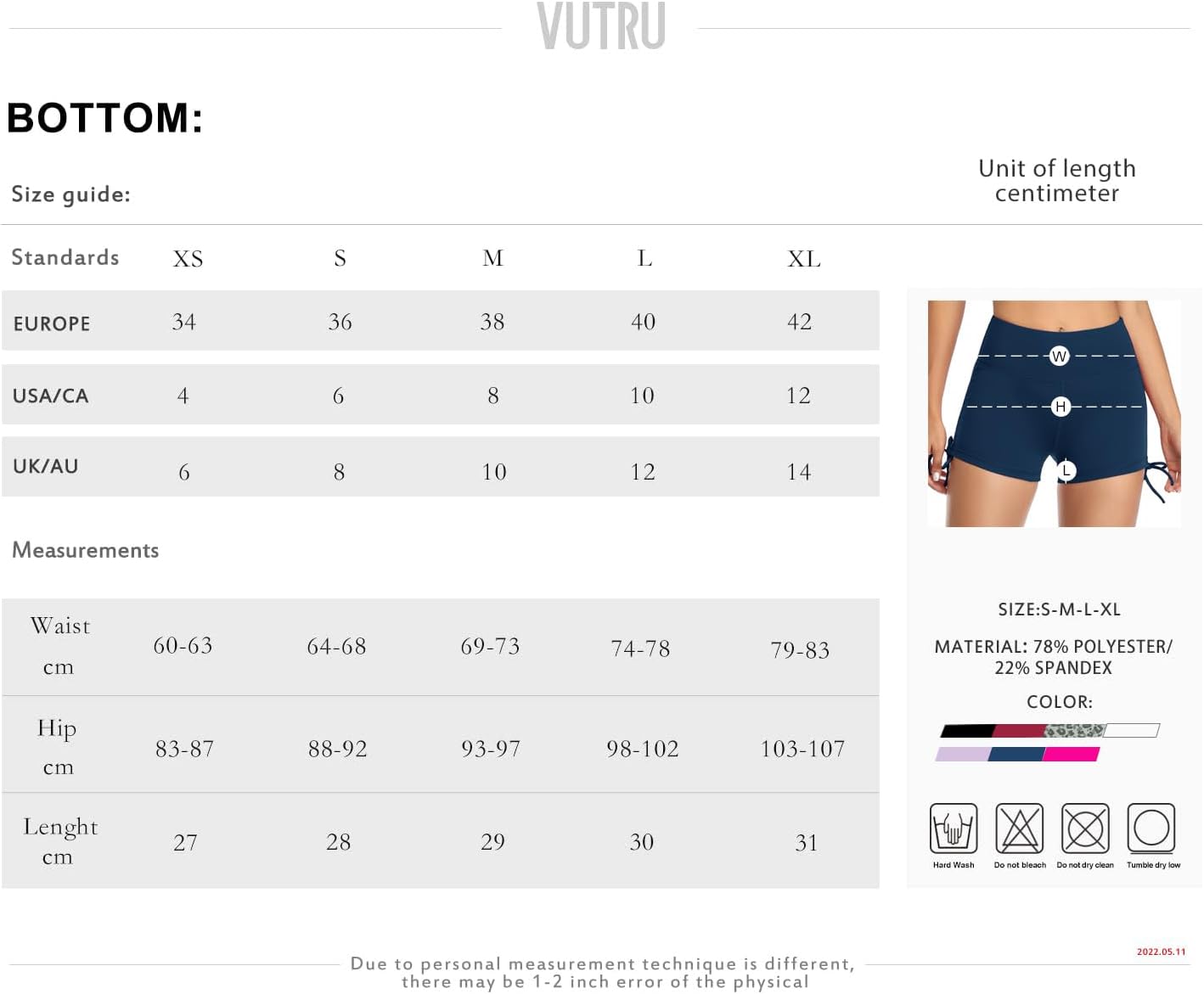 Thumbnail 4 de VUTRU Damen Badeshorts Kurze Hohe Taille