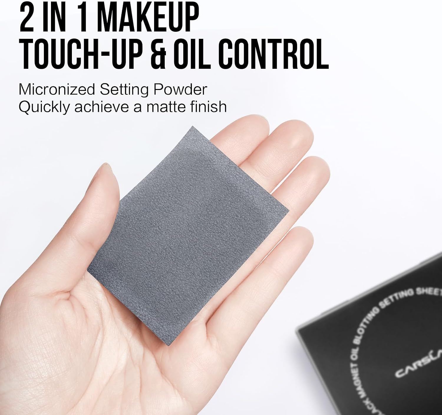 Detalle de CARSLAN Makeup Blotting Paper with Powder: Portable Matte Solution for Oily & Combination Skin