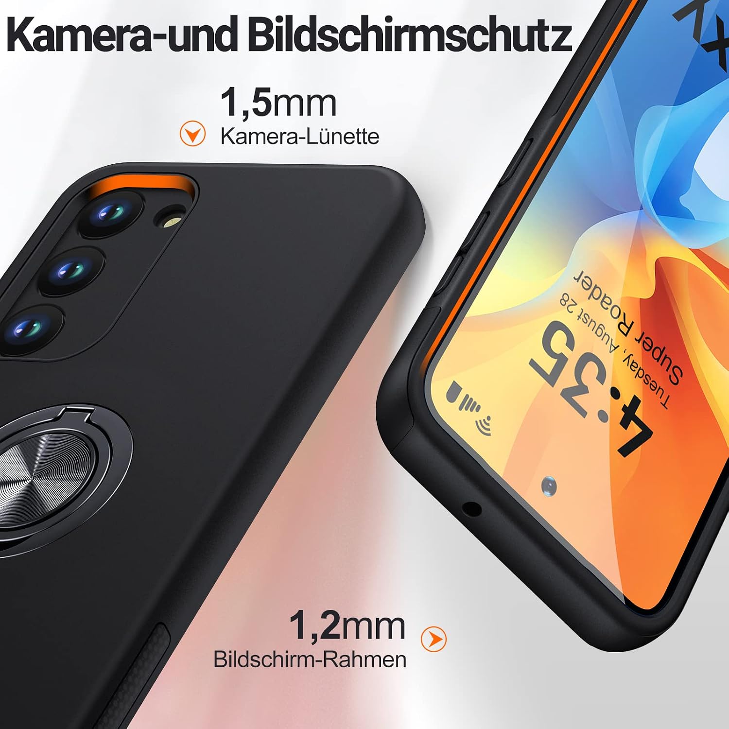 Detalle 2 de KOVASIA Galaxy S23 Hülle mit 360° Ständer