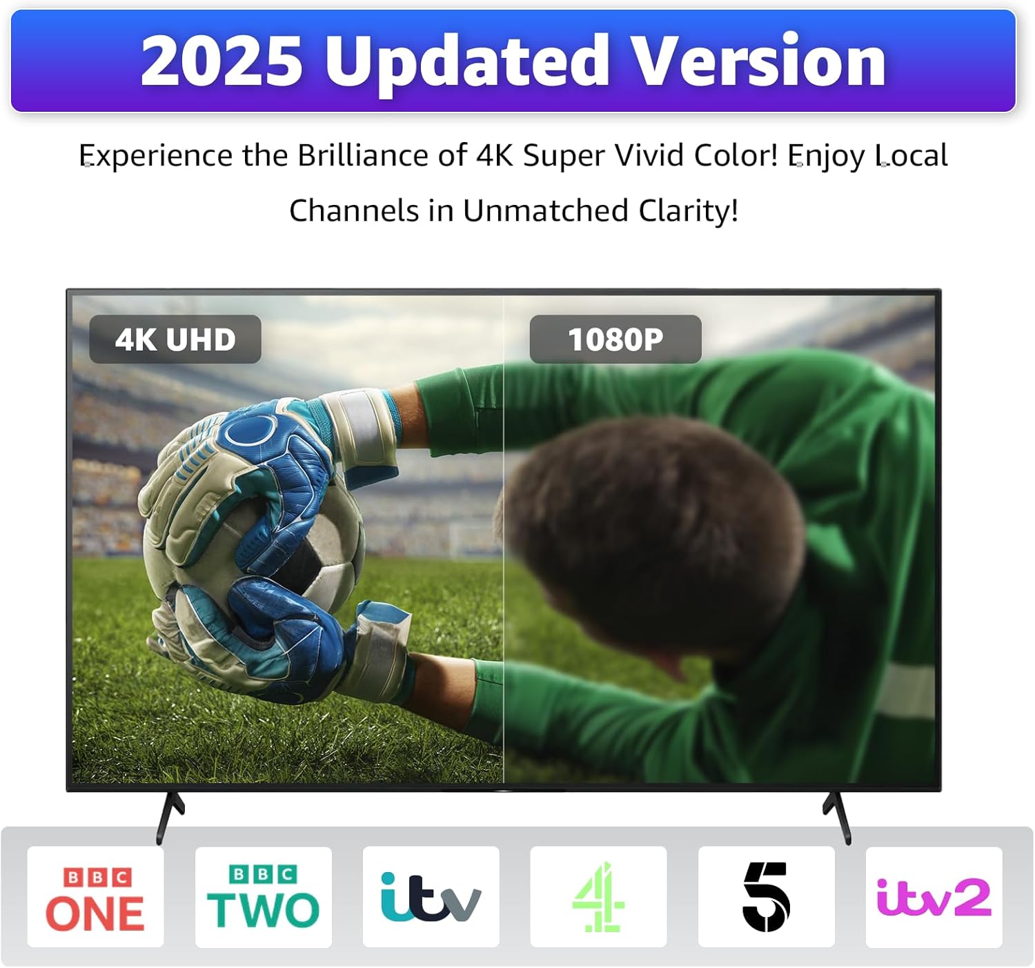 Thumbnail 1 de AtomDream Tech Indoor TV Aerial with Magnetic Base and Digital Signal Amplifier (5m coaxial cable) for Freeview HD and 4K/1080P