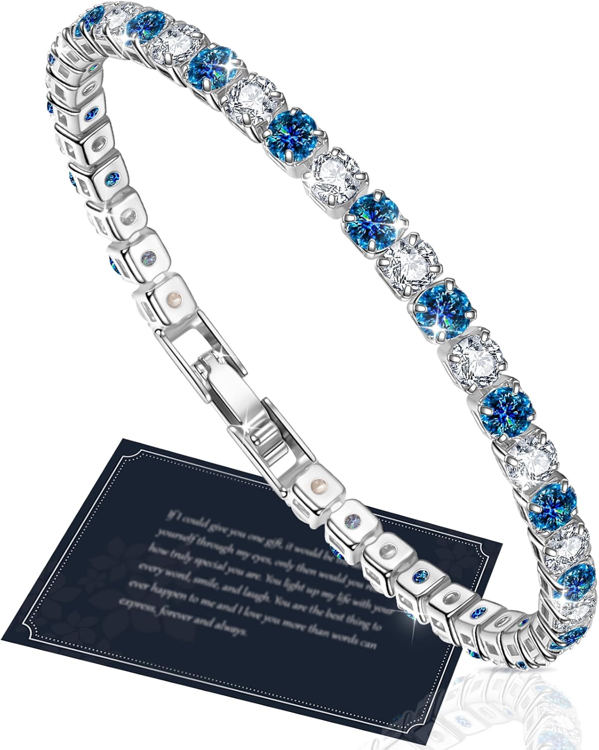 Thumbnail 6 de J.Fée 4MM Bracciale Tennis in Argento con zirconi 4MM, chiusura a incastro e confezione regalo