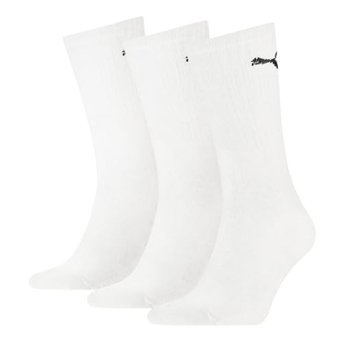 Detalle de PUMA Crew Sock Calcetines Blanco 43-46 (Unisex) – Cómodo soporte para todas las actividades