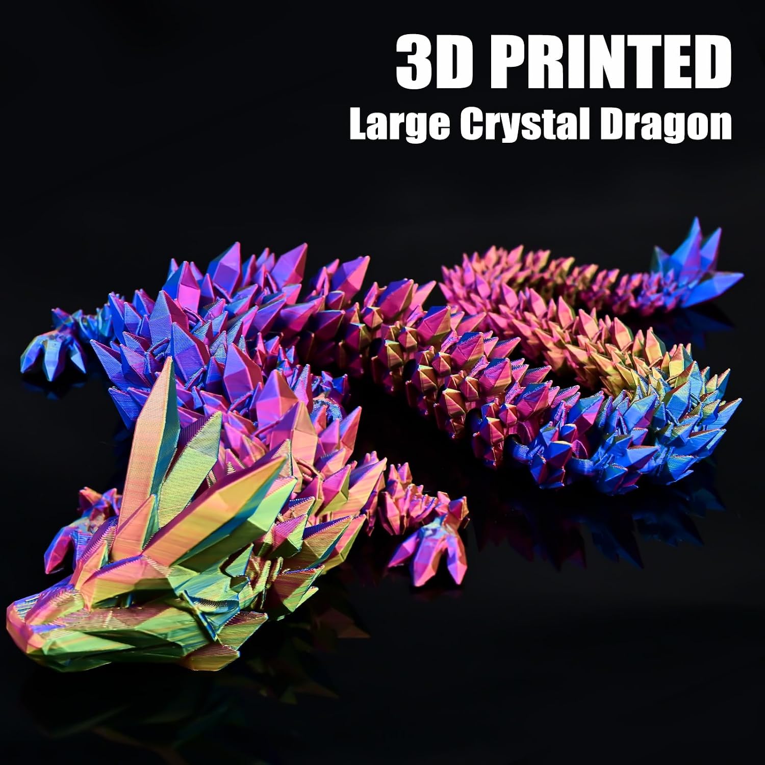 Thumbnail 5 de LOCYFENS 30 Inch Large 3D Printed Dragon: A Flexible, Giant Fidget Decor for Desk and Gifting