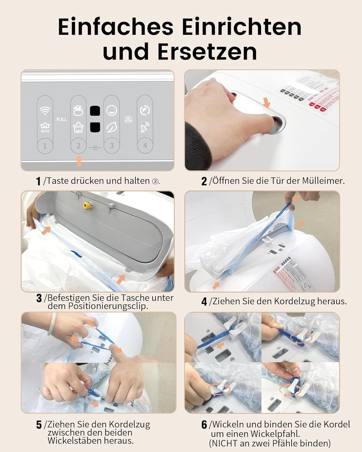 Thumbnail 6 de LELO PAWS Katzentoilettenbeutel mit Zugbändern – 45 x 45 cm, blau, 60 Stück (4 Rollen)