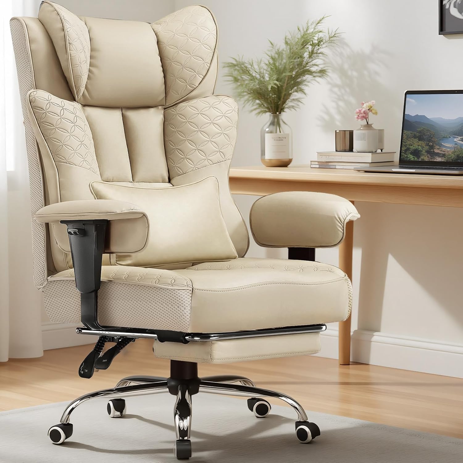 Thumbnail 1 de GTPLAYER Chaise de Bureau Ergonomique avec Repose-Pieds — Grand format, similicuir PU
