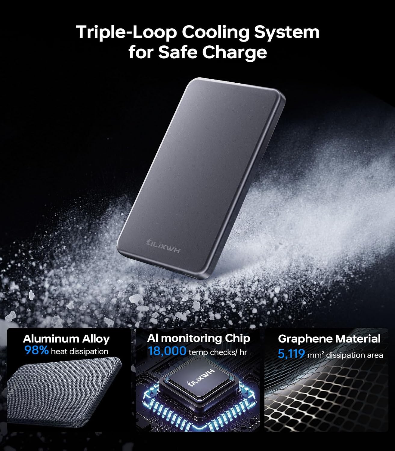 Thumbnail 2 de ULiXWH MagS-1 5000mAh Magnetic Power Bank, 0.3-Inch Alloy Design