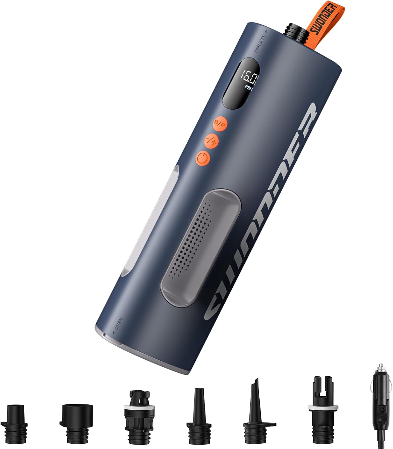 Detalle de Swonder Seafalcon Paddle Board Pump – High-Pressure Electric Air Pump with Auto Shut-Off (Smokey Azurite)