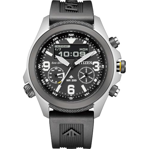 Detalle de Citizen Eco-Drive JV1007-07E Herrenchronograph – zuverlässiger Allrounder mit Schwarz-Display
