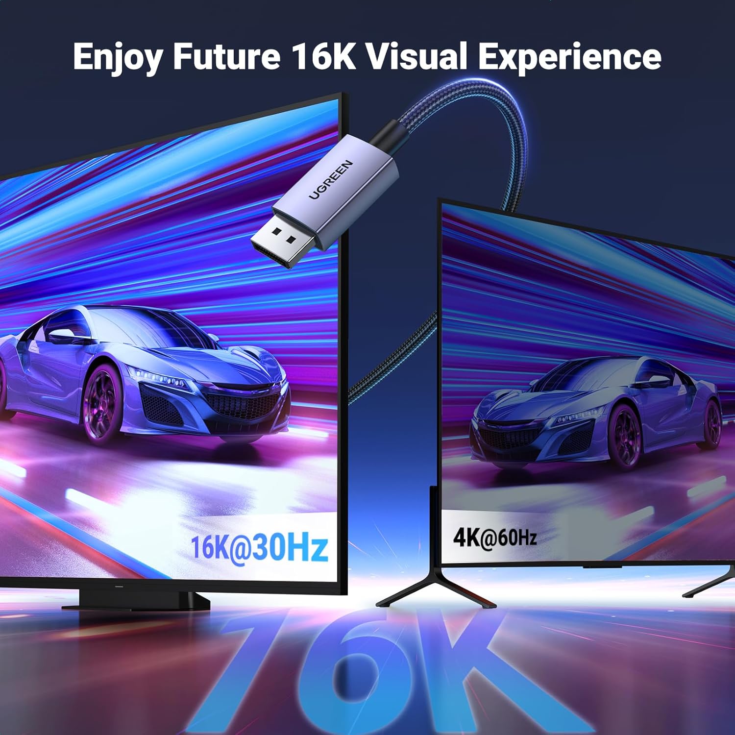 Thumbnail 1 de UGREEN DisplayPort 2.1 cable 3m 240Hz