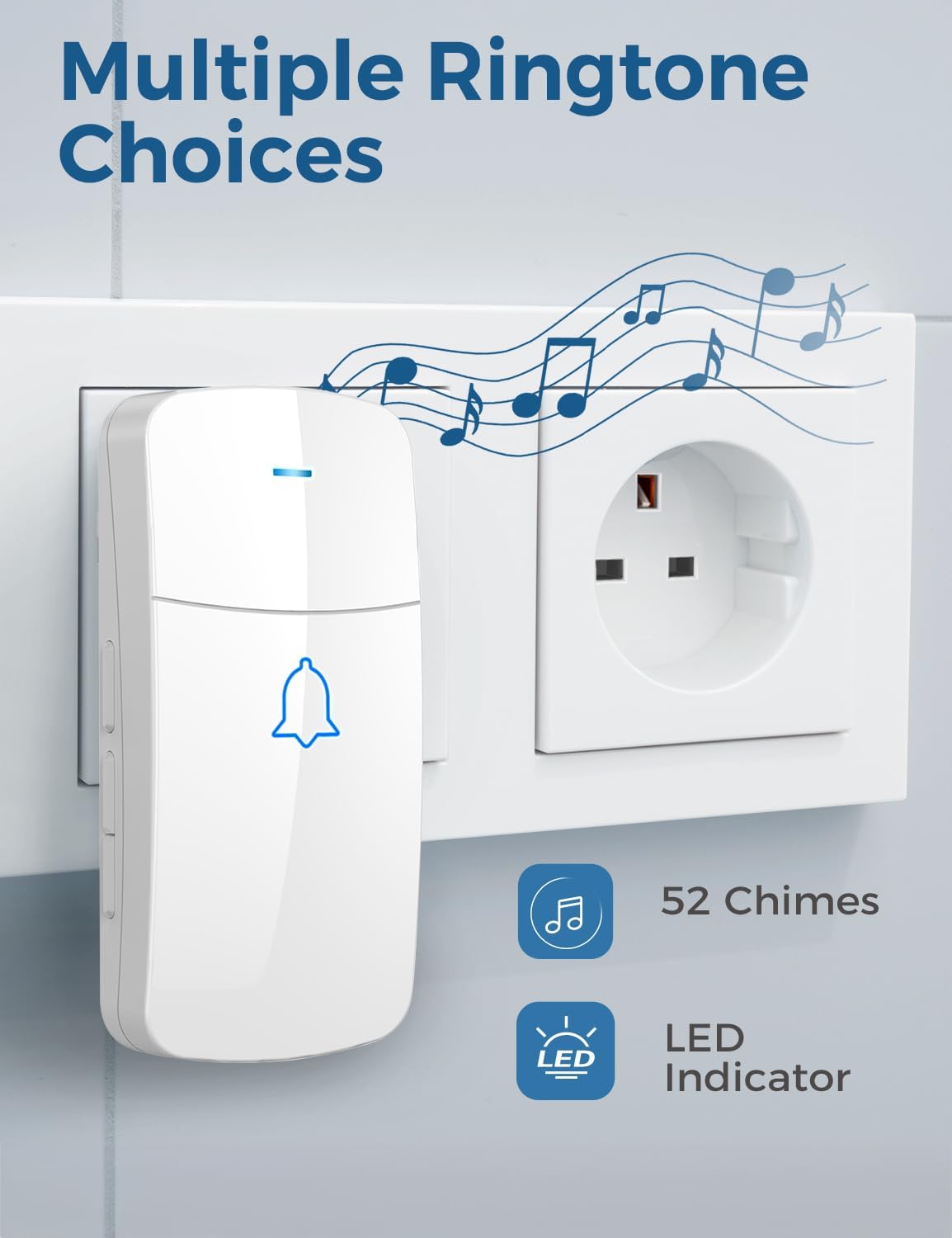 Detalle de AVANTEK wireless doorbell 1312 ft range kit