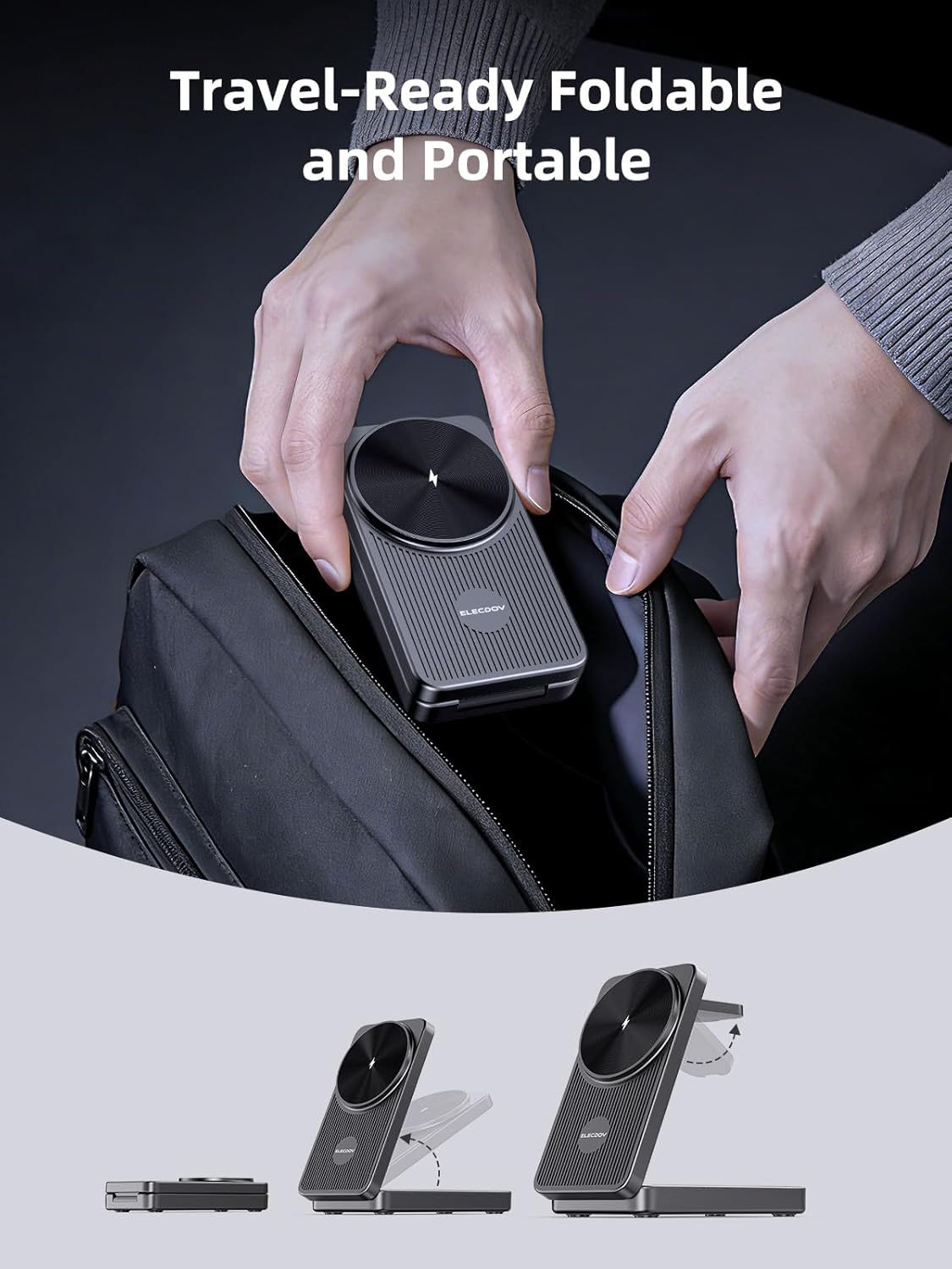Thumbnail 2 de Chargeur Magnétique Induction 3-en-1 pour Samsung Galaxy S26 Ultra / Z Fold7 / Z Flip7 – Pliable