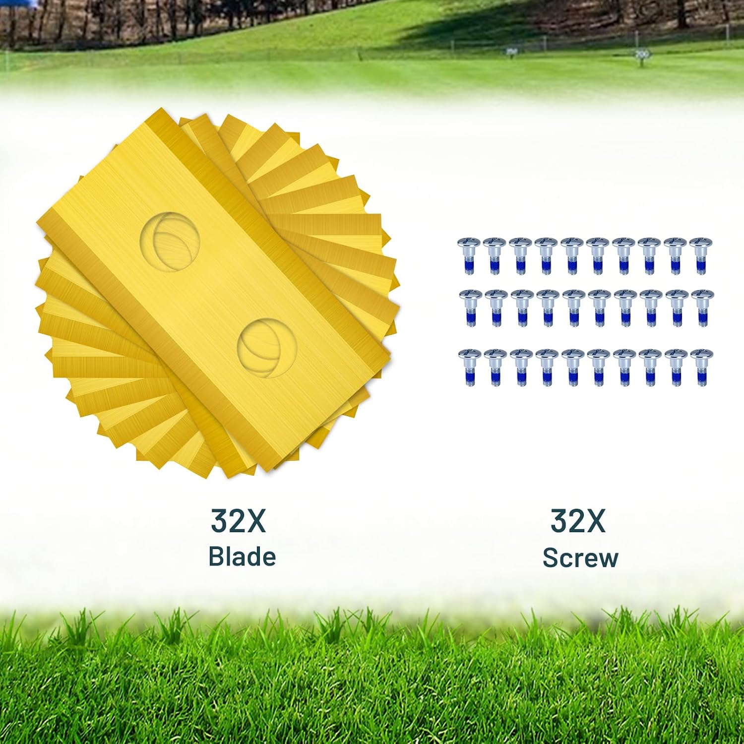 Thumbnail 6 de FAUETI 32Pcs Replacement Blades + Screws with Lock for Mammotion Luba & YUKA Series
