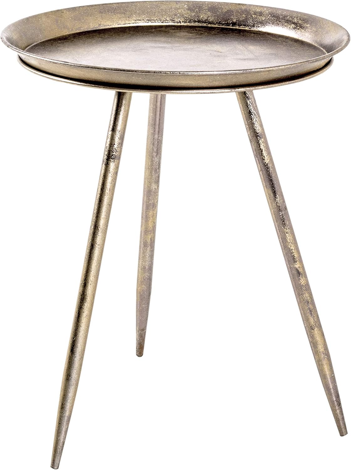 Detalle de HAKU Tavolino bronzo in metallo – Ø 38 cm, altezza 47 cm, stile moderno