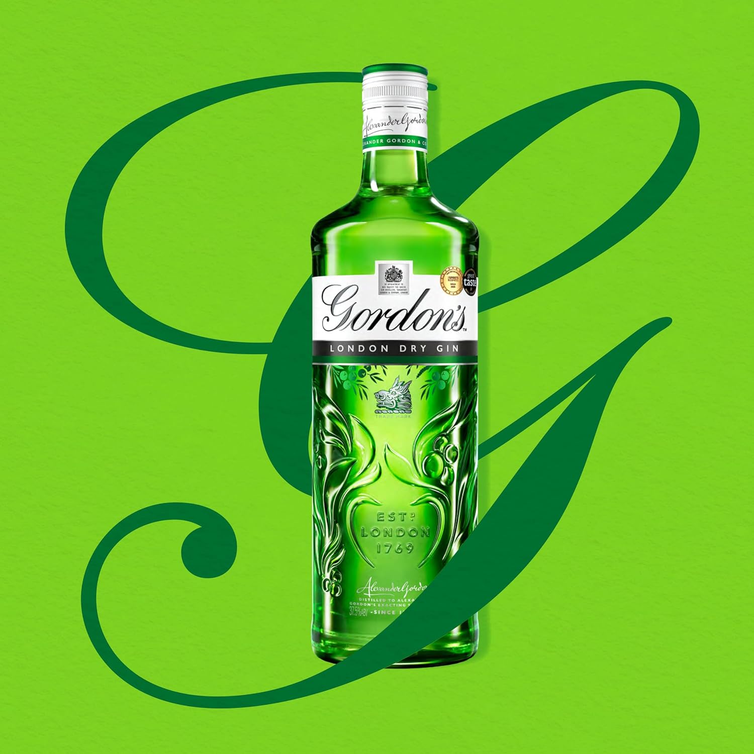 Detalle 2 de Gordon’s Special Dry London Gin | 1L, 37.5% vol – Triple-Distilled, Juniper-Dominant London Dry