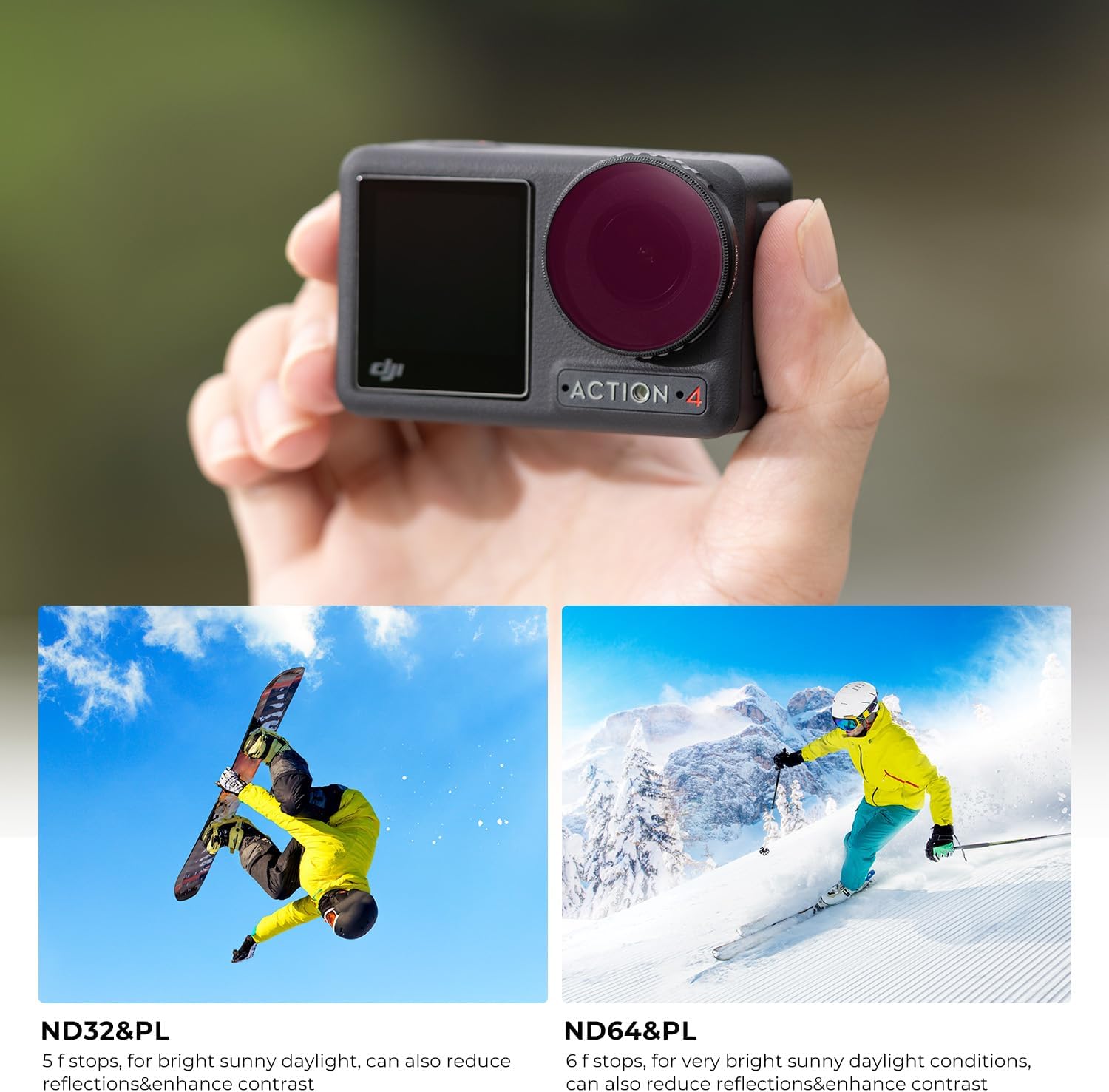 Thumbnail 3 de K&F Concept ND/PL Filters for DJI Osmo Action 4/5 Pro – 4-Pack