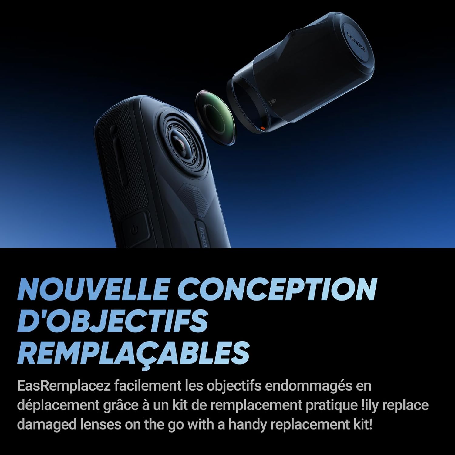Thumbnail 5 de Insta360 X5 Pack Visite virtuelle – Photo 360º HDR 72 MP, Perche invisible 114 cm, Trépied et Batterie 2400 mAh