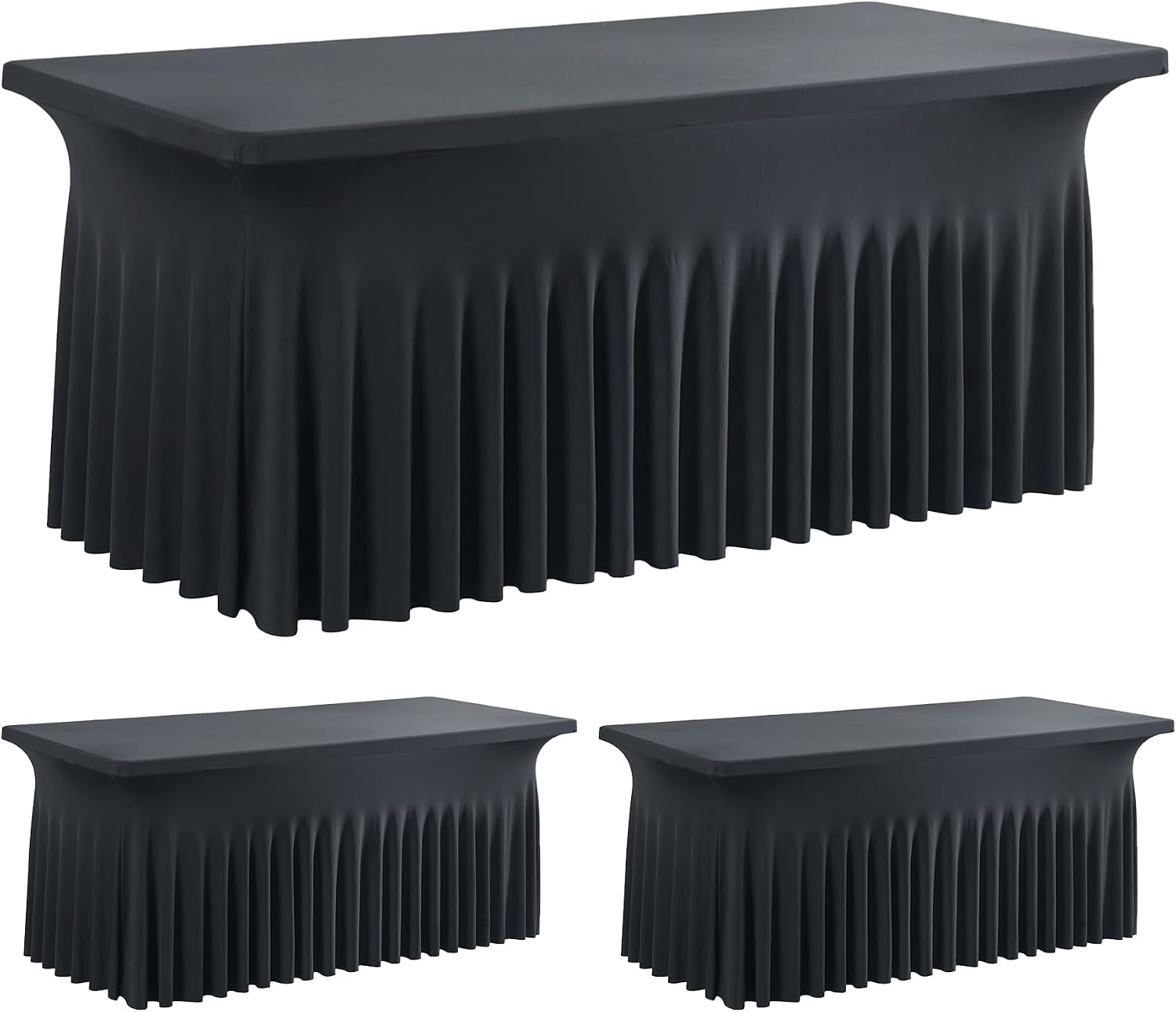 Detalle de Leegleri Black spandex tablecloth 8ft