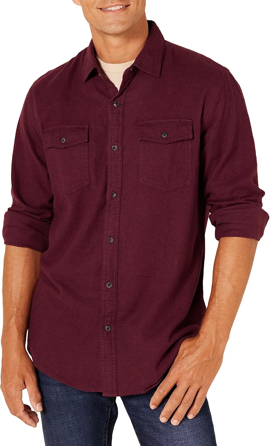 Thumbnail 5 de Amazon Essentials men’s regular-fit long-sleeve flannel shirt with two chest pockets
