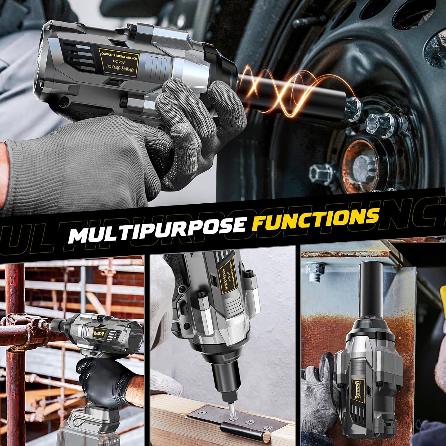 Thumbnail 6 de DIYtoolifz Cordless Impact Wrench 1000 Ft-lbs