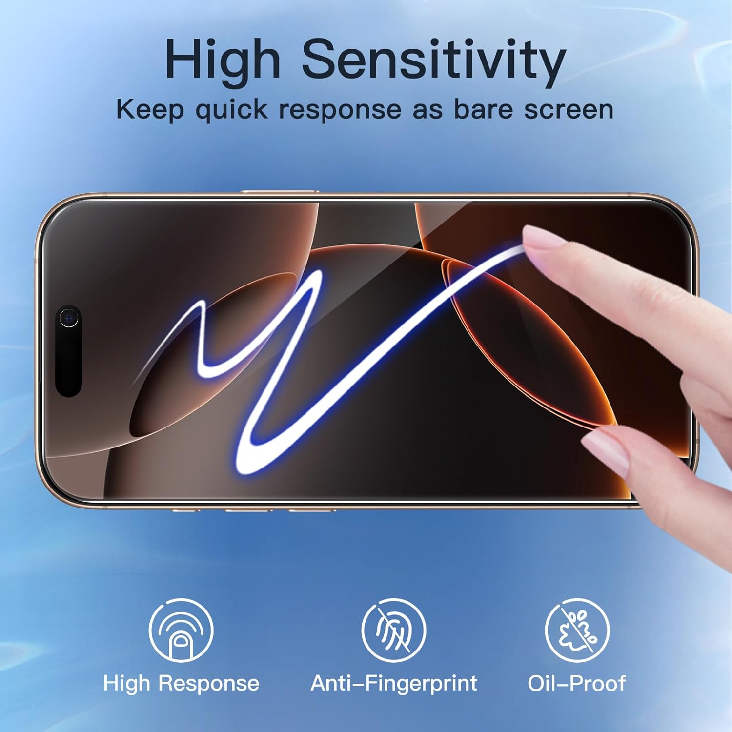 Thumbnail 5 de JETech Privacy Screen Protector for iPhone 16 Pro Max (6.9-inch) anti-spy tempered glass, 2-pack