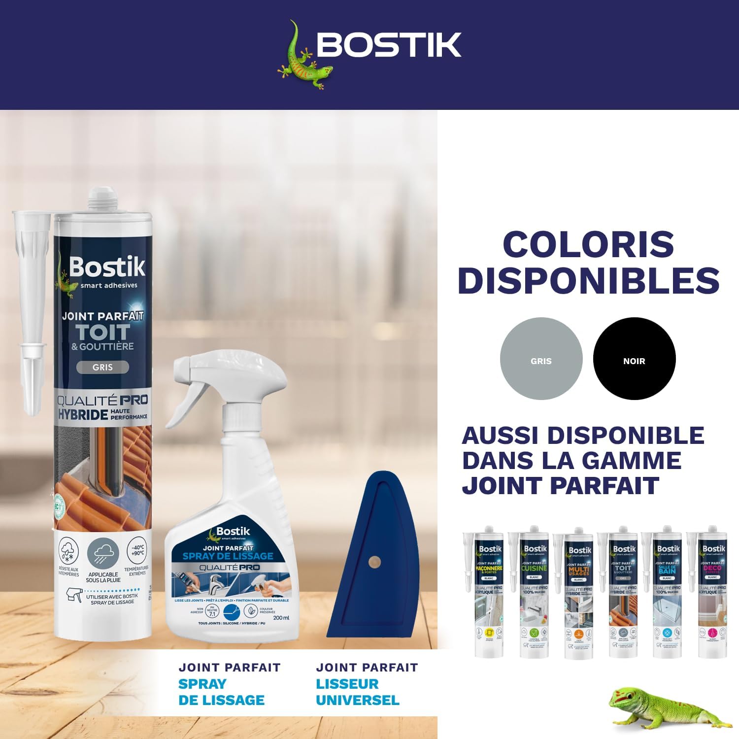 Thumbnail 6 de Bostik Mastic d’Étanchéité Joint Parfait Toit et Gouttière – 290 ml, Gris, Hybride Polymère
