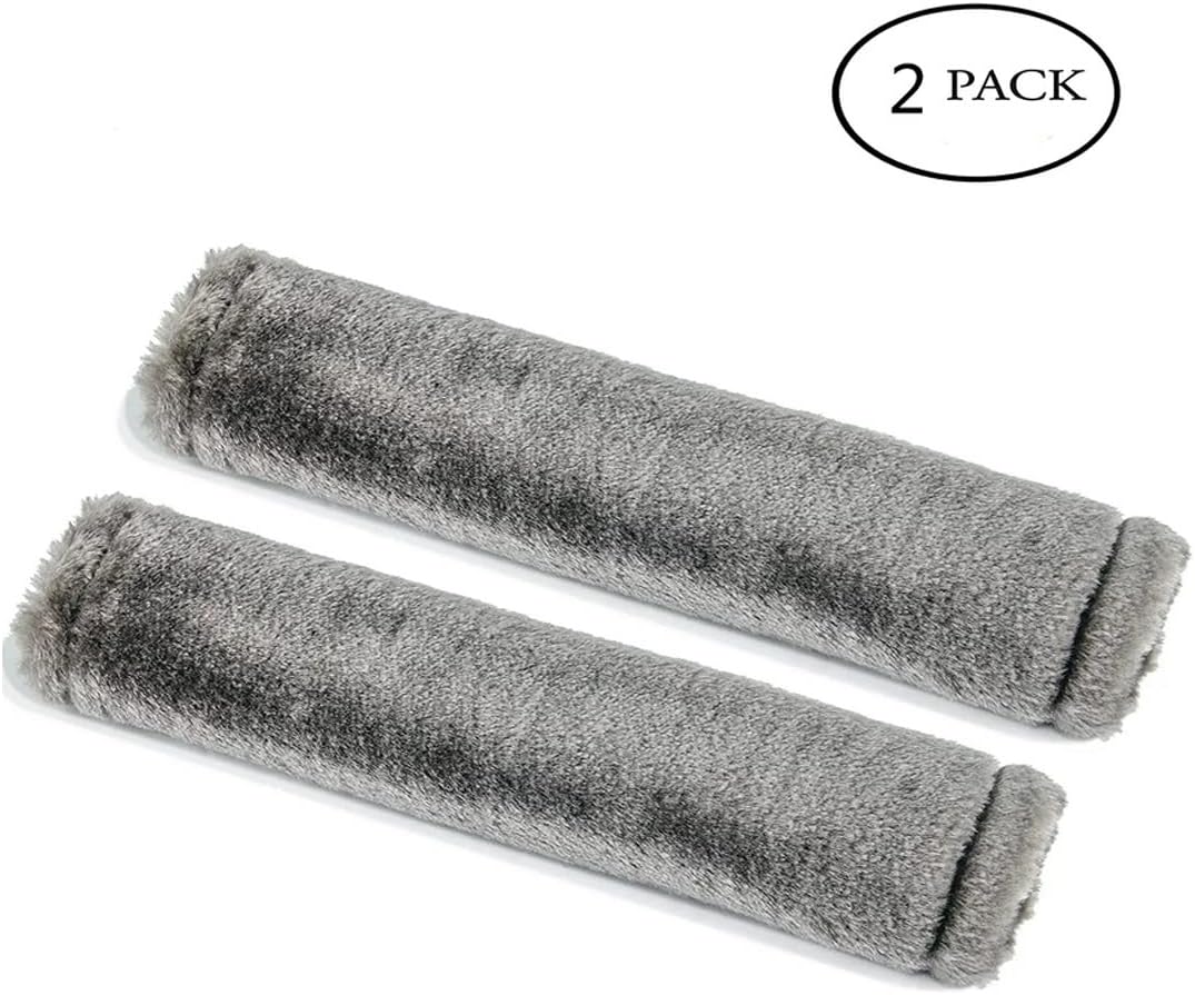Thumbnail 2 de Alyphyly soft faux sheepskin seat belt shoulder pad (grey) – 2 pack