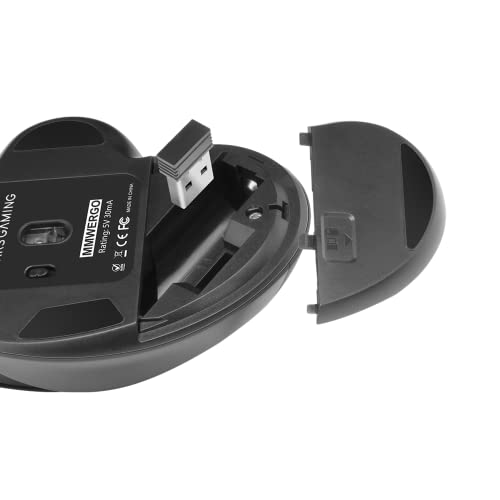 Detalle 2 de MARSGAMING MMWERGO Negro: Ratón Inalámbrico Ergonómico