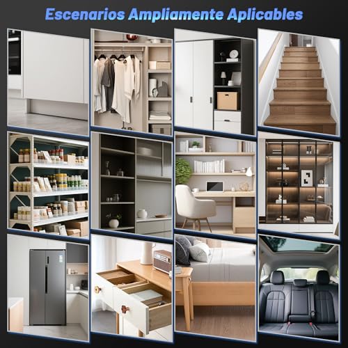 Thumbnail 5 de Luz LED Cocina Recargable Sensor Movimiento - Armario Luces Sin Cable Bajo Lampara Interior Mueble Recarga Pilas Tiras Barra Iluminacion Magnetica Bateria USB Inalambrica Light para Kitchen Barras