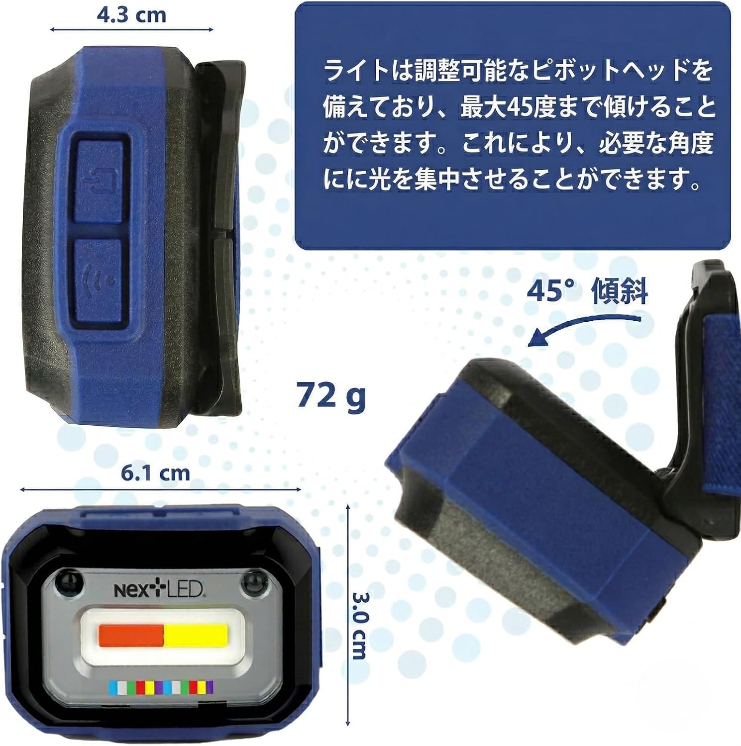Detalle de NextLED detailing headlamp NT-2143C-B
