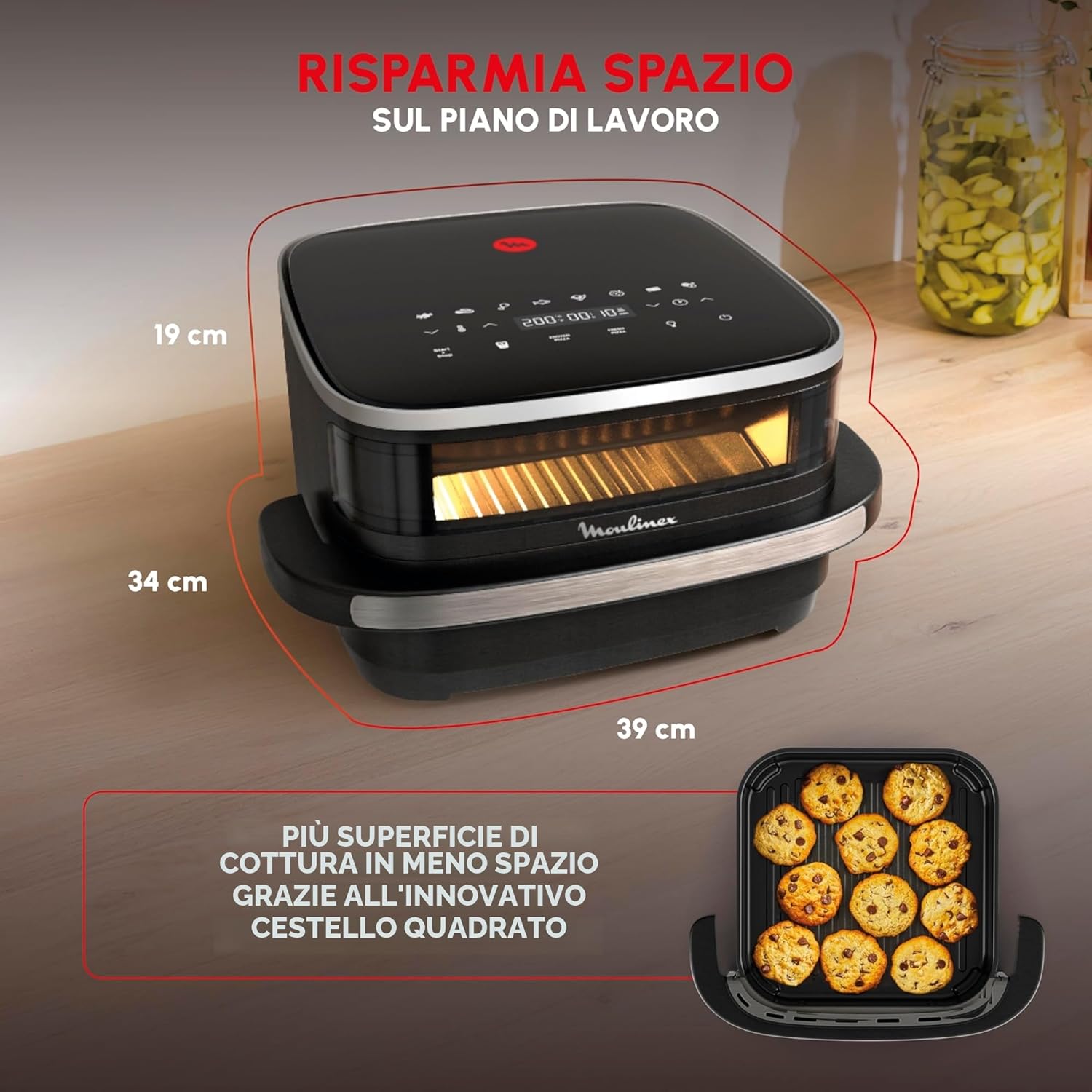 Thumbnail 2 de Moulinex Easy Fry XL Surface: friggitrice ad aria XXL con finestra e tecnologia Extra-Crisp