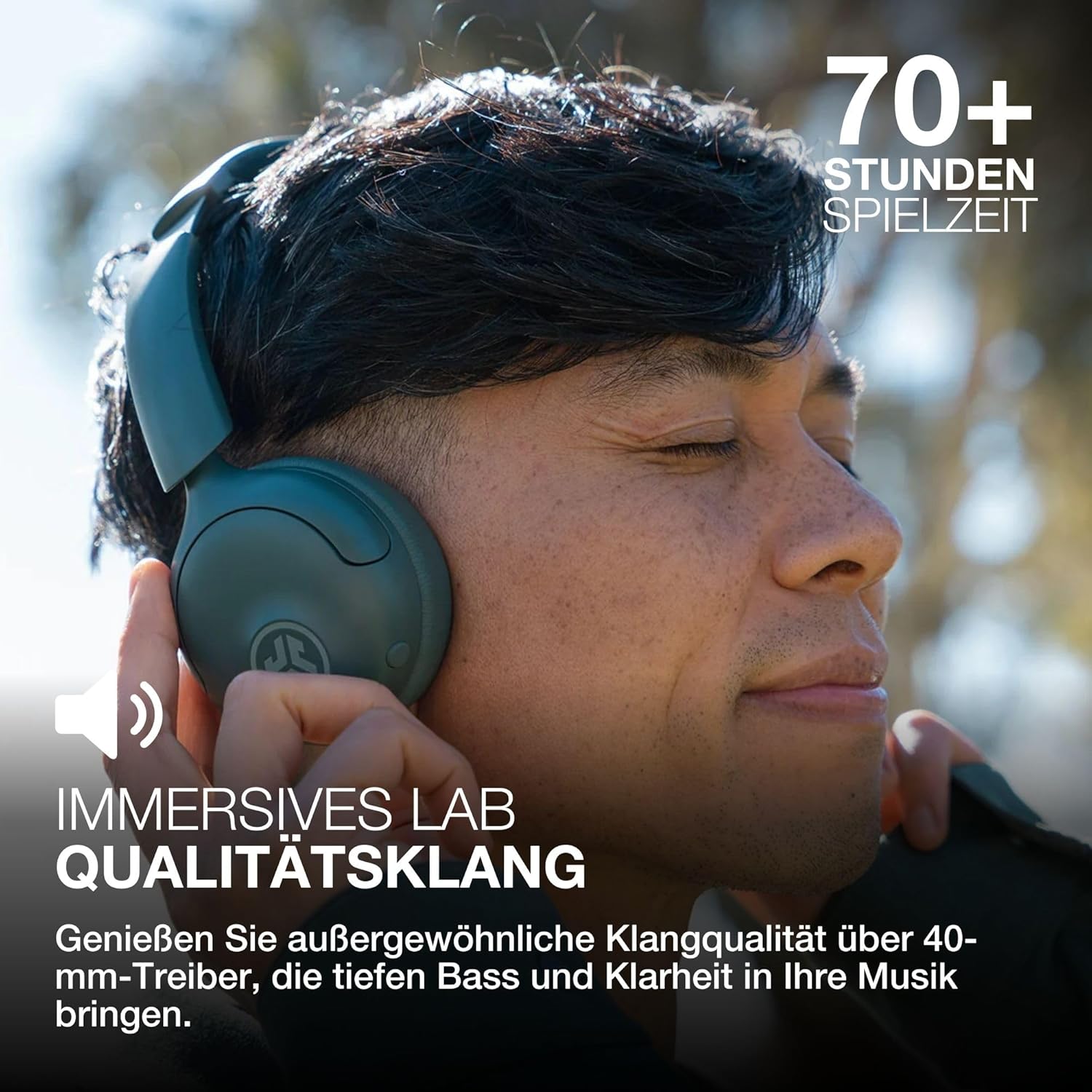 Thumbnail 1 de JLab Go Lux ANC Kopfhörer (Hybrid ANC, Bluetooth, Mikrofon) – kabellose On-Ear Lösung in Salbei