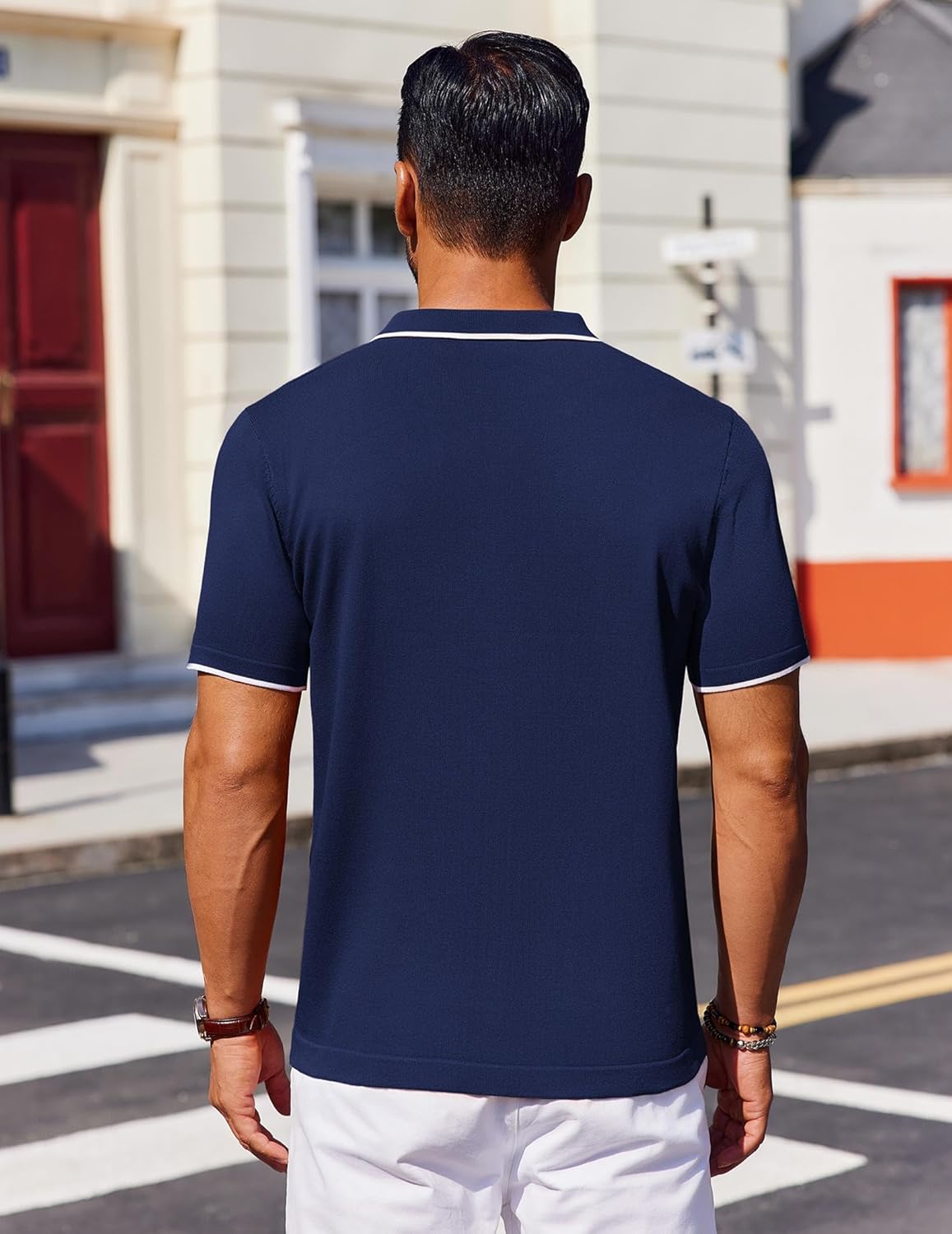 Thumbnail 6 de COOFANDY Men's Short Sleeve Polo Shirt – Vintage Inspired Knit Polo for Everyday Comfort