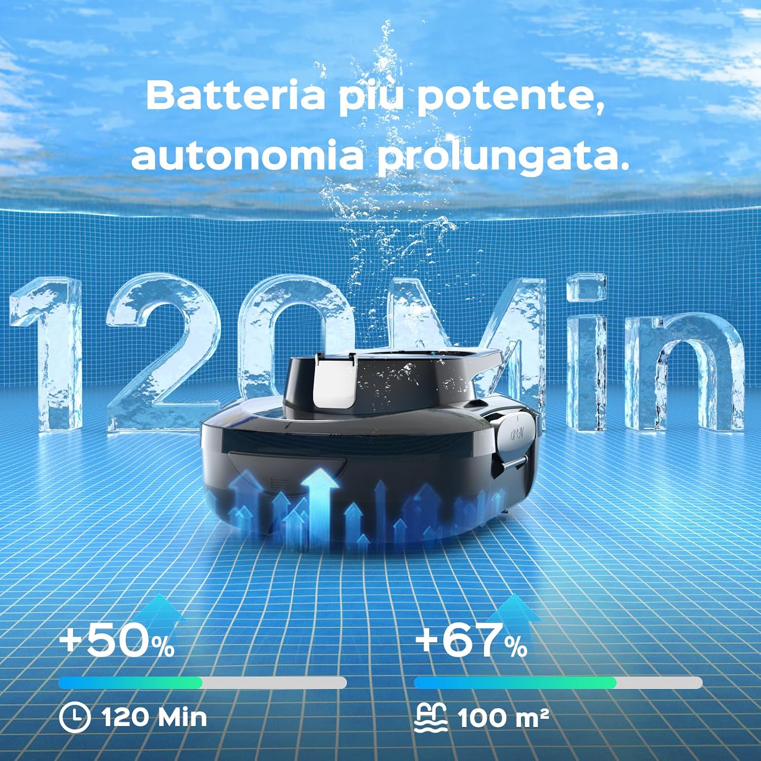 Thumbnail 2 de (2026 Upgrade) S1PRO Robot per Piscina Senza Fili – Autonomia 120 Min, 2 Motori, Fino a 100 m²