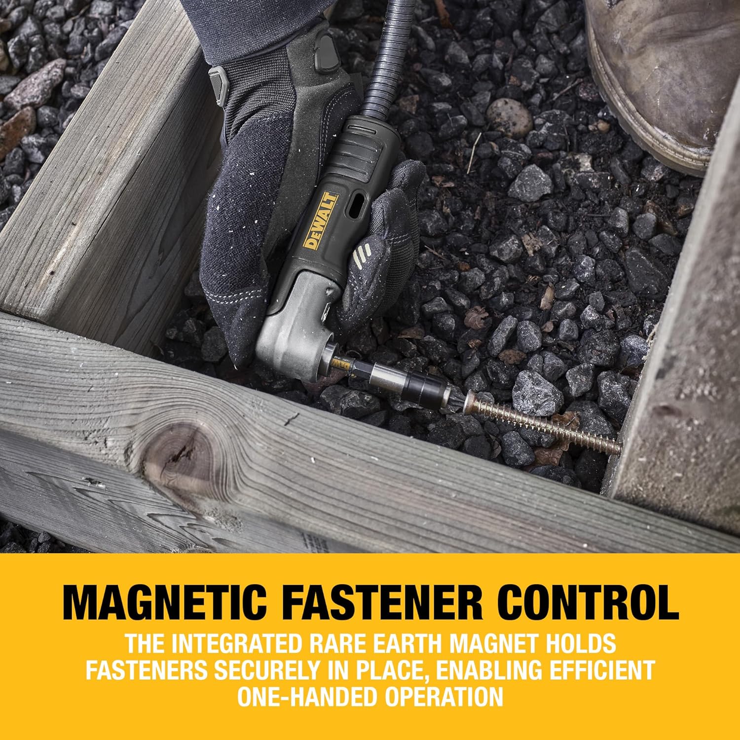 Detalle de Dewalt DT20500 Winkelvorsatz für Schlagschrauber – 1/4" Sechskant, bis 43 Nm