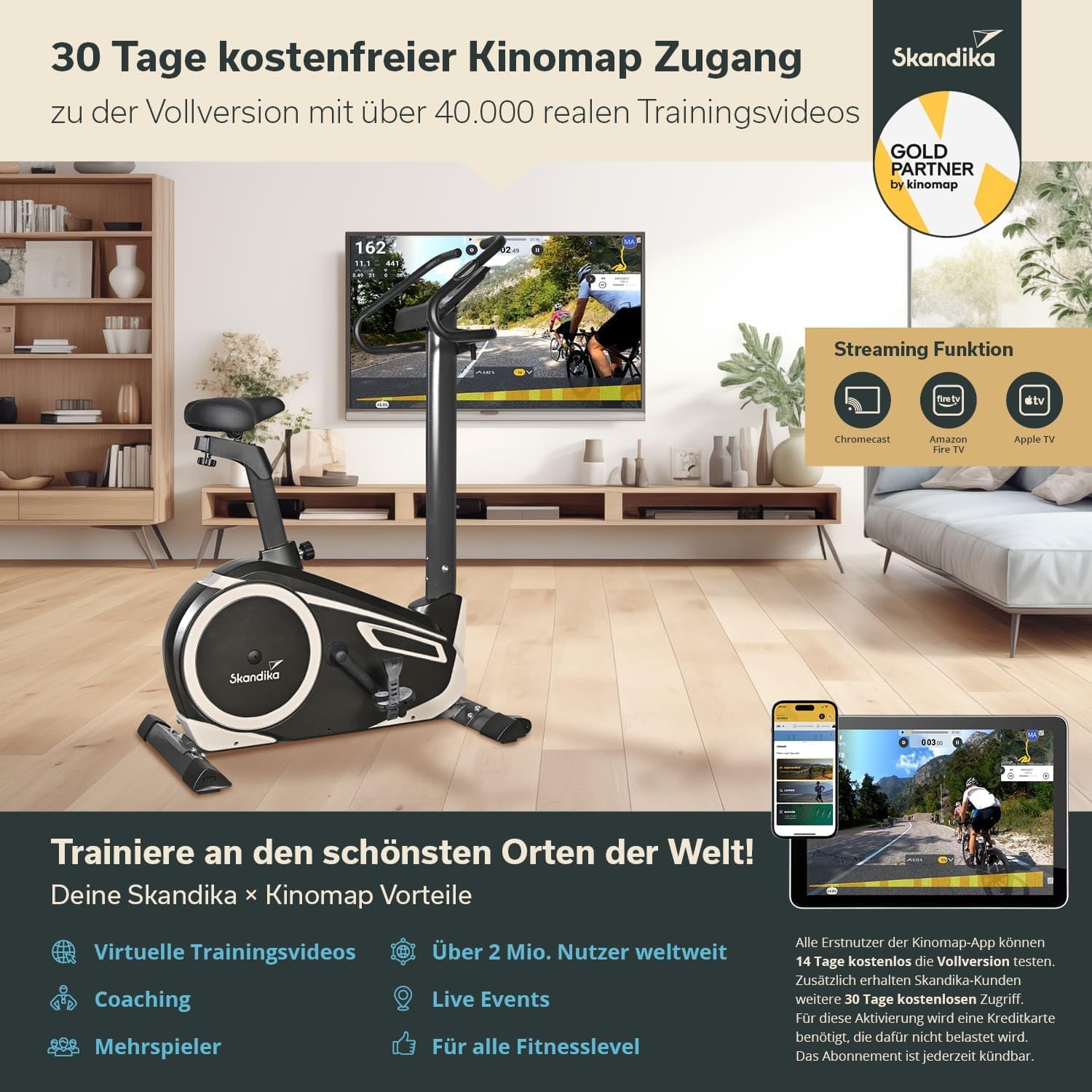 Thumbnail 3 de Skandika Ergometer Morpheus Heimtrainer 12 kg Schwungmasse