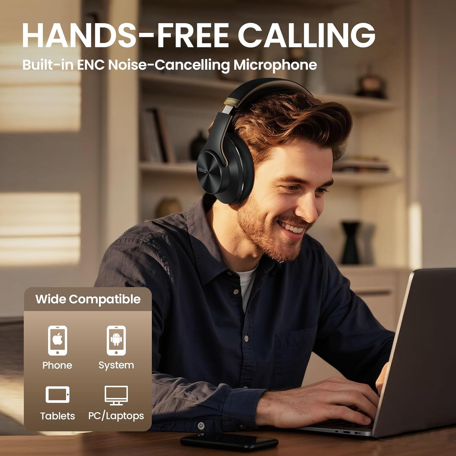 Thumbnail 6 de DOQAUS Bluetooth Over-Ear Headphones – 90 Hrs Playtime