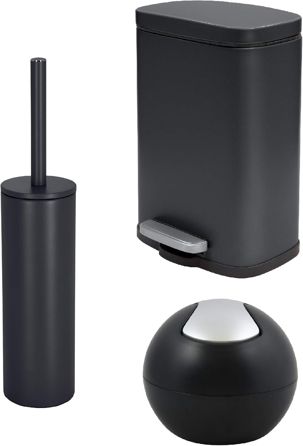 Thumbnail 6 de Spirella AKIRA — Poubelle de salle de bain à pédale 5L en acier inox, fermeture Easy-Close noire mat